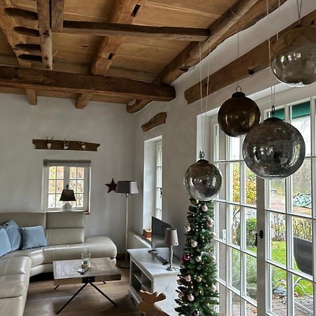 Gemuetliches Fachwerkhaus Am See Mit Kamin Warendorf Exterior foto