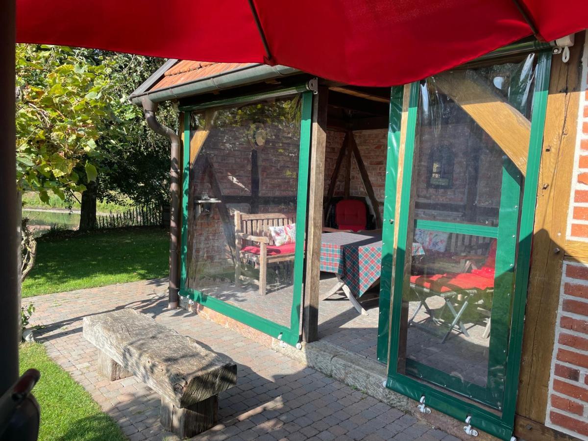 Gemuetliches Fachwerkhaus Am See Mit Kamin Warendorf Exterior foto