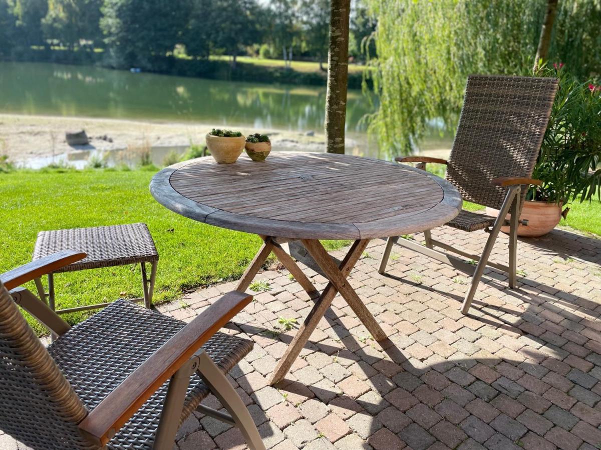 Gemuetliches Fachwerkhaus Am See Mit Kamin Warendorf Exterior foto