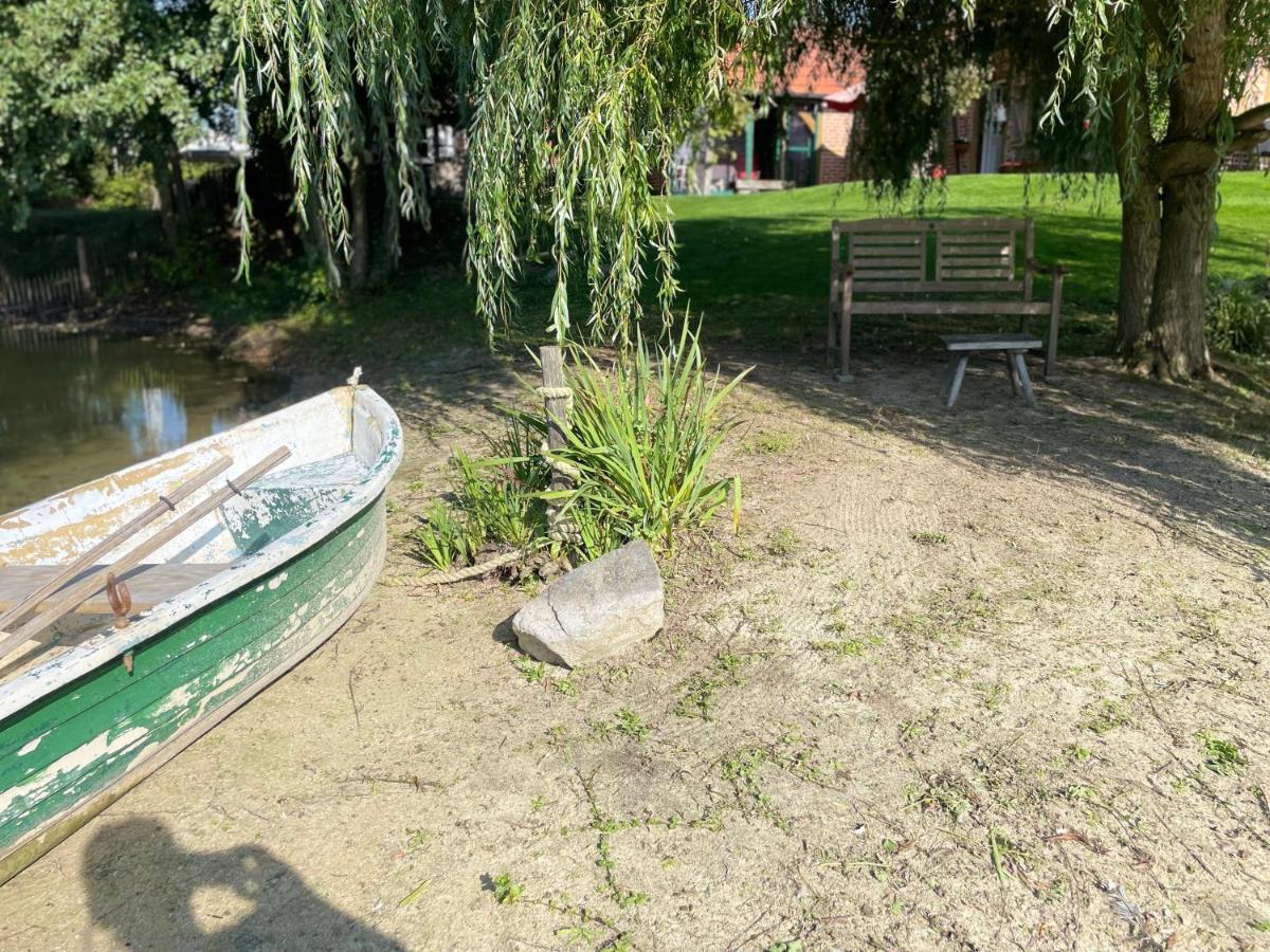 Gemuetliches Fachwerkhaus Am See Mit Kamin Warendorf Exterior foto
