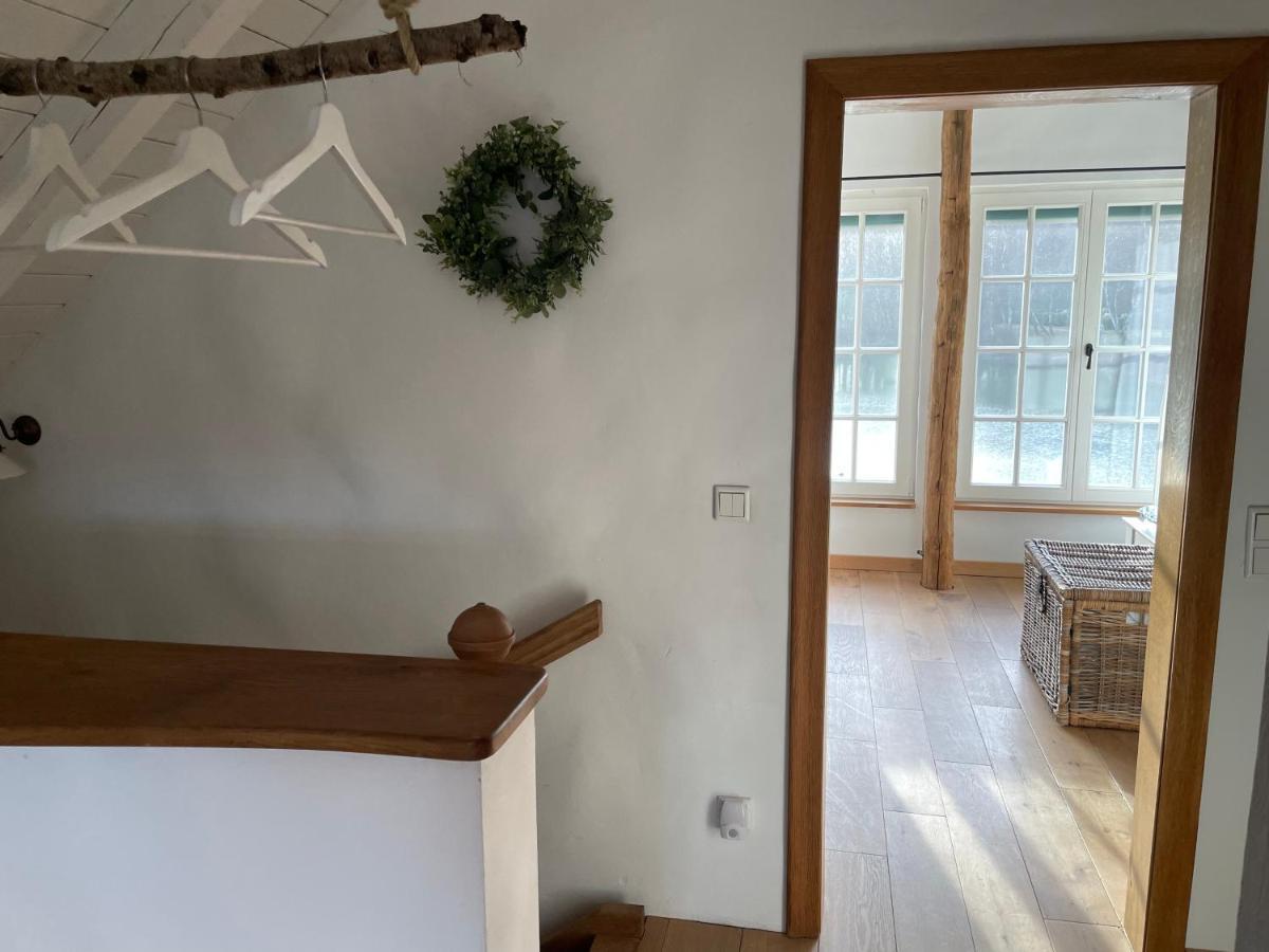 Gemuetliches Fachwerkhaus Am See Mit Kamin Warendorf Exterior foto